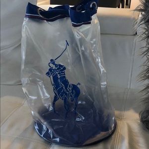 Ralph Lauren US Open clear bucket bag backpack